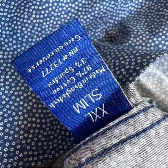 Men’s Apt 9 Premier Flex Slim Fit Cotton Spandex Button Down Short Sleeve Shirt - Picture 4 of 9